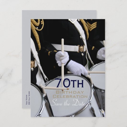 英王室の国バンド70th誕生日日付Pを保存 案内ポストカード (正面/裏面)