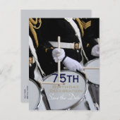 英王室の国バンド75th誕生日日付の保存 案内ポストカード (正面/裏面)