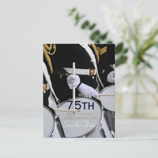 英王室の国バンド75th誕生日日付の保存 案内ポストカード (スタンド正面)