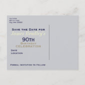 英王室の国バンド90th誕生日日付の保存 案内ポストカード (裏面)