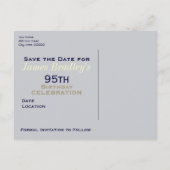 英王室の国バンド95th誕生日日付の保存 案内ポストカード (裏面)