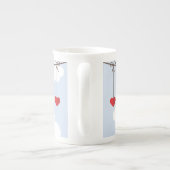 英王室の国結婚とアメリカ国旗のハート ボーンチャイナマグカップ (裏面)