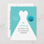 英知の水色の言葉をポストカード アドバイスカード (正面/裏面)