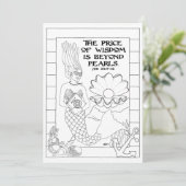 英知の真珠の人魚の着色はがき (スタンド正面)