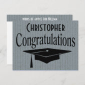 英知の言葉モダン卒業パーティーアドバイス ポストカード (正面/裏面)