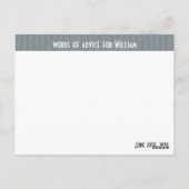 英知の言葉モダン卒業パーティーアドバイス ポストカード (裏面)