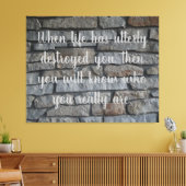 英知の言葉"あなたは本当に誰だ" キャンバスプリント (インサイチュ (リビング))