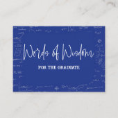 英知の言葉Mathの卒業をAdvise Blue エンクロージャーカード (正面)