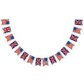 英米アメリカおよびイギリスの旗 バンティングフラッグ (全)