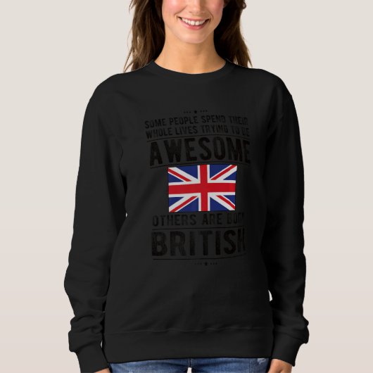 英素晴らし国素晴らし旗イギリス スウェットシャツ (正面)