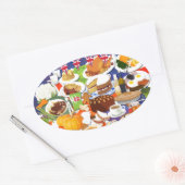 英素晴らし国食品 楕円形シール (封筒)