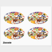 英素晴らし国食品 楕円形シール (シート)