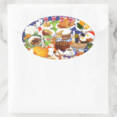 英素晴らし国食品 楕円形シール (バッグ)