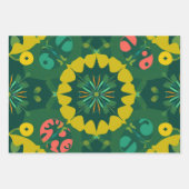 英素朴語フォークプレイドギフトラップ ラッピングペーパーシート (正面2)