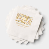 英統一された国国旗のユニオンのジャック名の日付 箔ナプキン (インサイチュ (積み重ね))