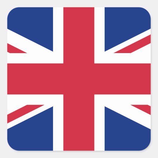 英統一された国国旗 スクエアシール (正面)