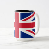 英統一された国(イギリス国旗) (ユニオンジャック) (英国) GB ツートーンマグカップ (正面右)