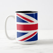 英統一された国(イギリス国旗) (ユニオンジャック) (英国) GB ツートーンマグカップ (左)