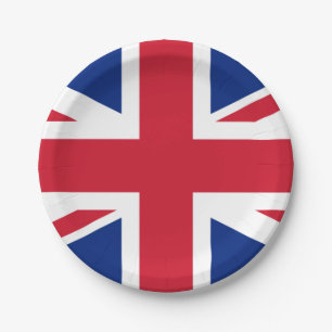 英統一された国(イギリス国旗) (ユニオンジャック) (英国) GB ペーパープレート