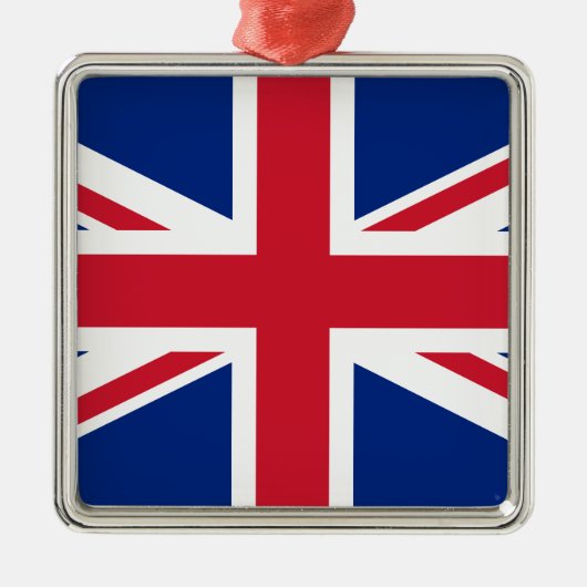 英統一された国(イギリス国旗) (ユニオンジャック) (英国) GB メタルオーナメント (正面)
