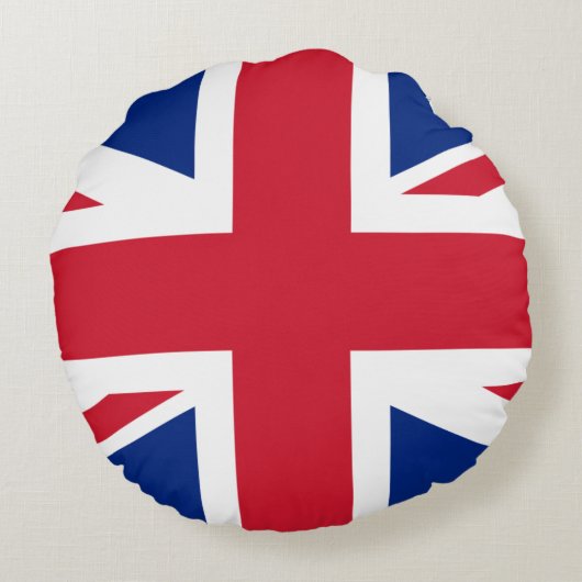 英統一された国(イギリス国旗) (ユニオンジャック) (英国) GB ラウンドクッション (裏面)