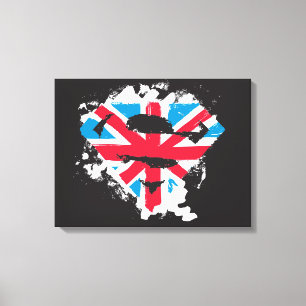 英絵を描国Sシールド線 キャンバスプリント