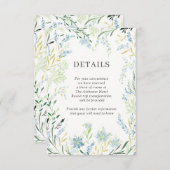英草木繊細な花結婚の詳細 エンクロージャーカード (正面/裏面)