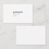 英語おもしろいの定義：ゴッドスピード 名刺 (正面/裏面)
