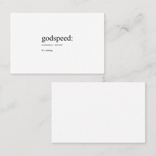 英語おもしろいの定義：ゴッドスピード 名刺 (正面/裏面)