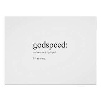 英語おもしろいの定義： Godspeed ポスター