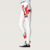 英語おもしろいブルドッグツリークリスマスライトXm レギンス (左)