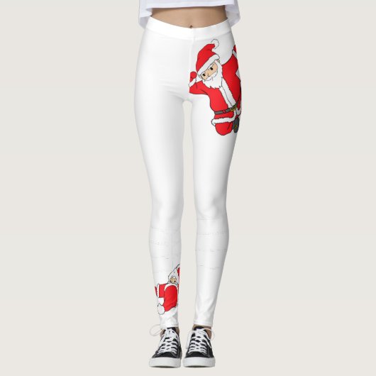 英語おもしろいブルドッグツリークリスマスライトXm レギンス (正面)