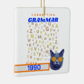 英語おもしろい先生 – 文法の修正 セラミックオーナメント (右)