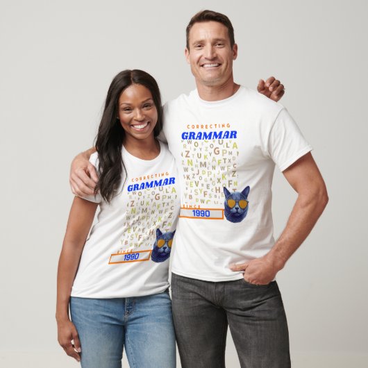 英語おもしろい先生 – 文法の修正 Tシャツ (ユニセックス)