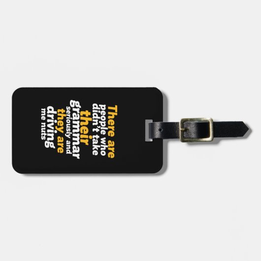 英語おもしろい文法彼らは彼らの ラゲッジタグ (正面横)