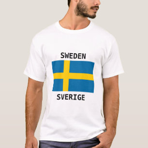 英語およびスウェーデン語の名前のスウェーデンのTシャツ Tシャツ