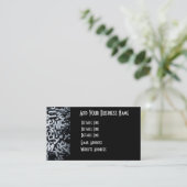 英語およびモノクロの木の手紙の山 名刺 (スタンド正面)