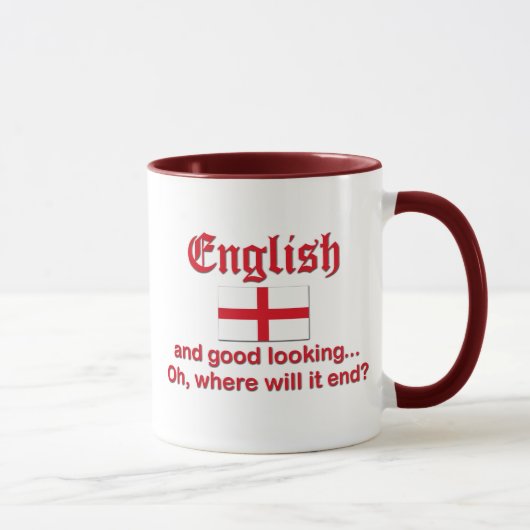 英語および格好良い… マグカップ (右)