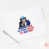 英語か出話入れ – ステッカー (封筒)