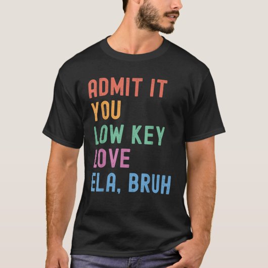 英語が好きって認めてよ 英語教師 冗談 Tシャツ (正面)