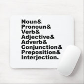 英語でのスピーチの8つの部分 マウスパッド (マウス)