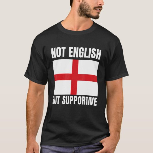 英語ではなく、サポートするイギリス国旗のサポート Tシャツ (正面)