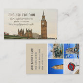 英語でカスタマイズ教え可能な名刺 名刺 (正面/裏面)