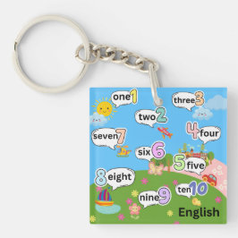 英語とイタリアンカウント1～10 キーホルダー