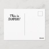 英語と日本語でスゴイ（これはスーパー） ポストカード (裏面)