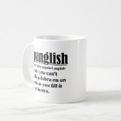 英語のおもしろいスパングスペインの定義 コーヒーマグカップ (正面左)