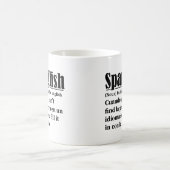 英語のおもしろいスパングスペインの定義 コーヒーマグカップ (中央)
