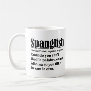 英語のおもしろいスパングスペインの定義 コーヒーマグカップ