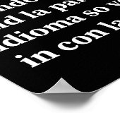 英語のおもしろいスパングスペインの定義 ポスター (角)