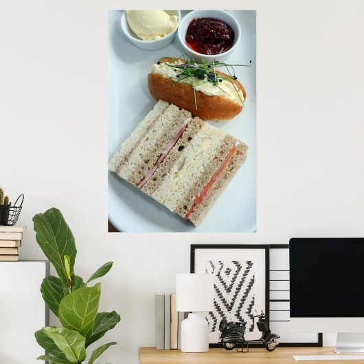 英語のアフタヌーンティー ポスター (ホームオフィス)